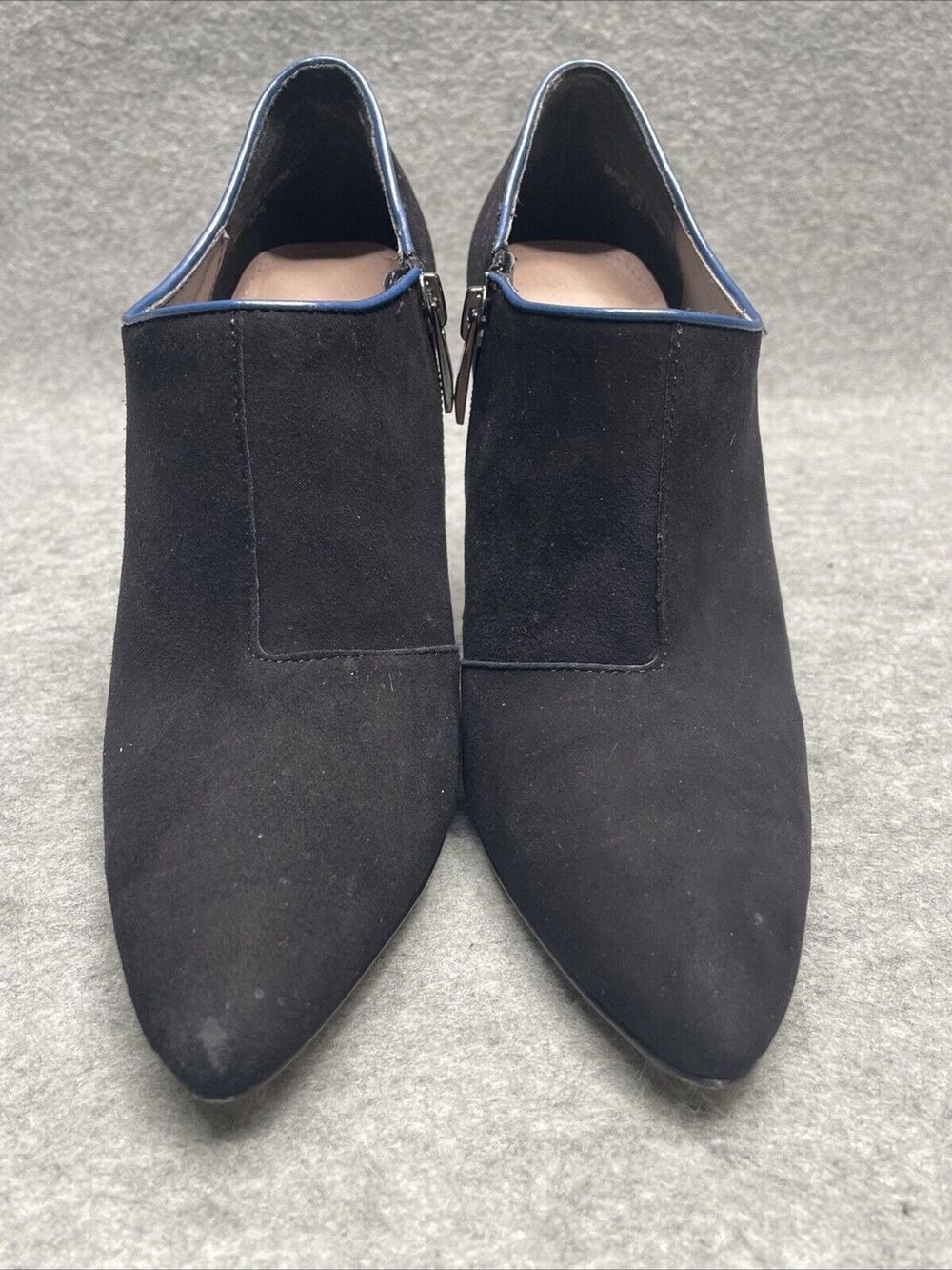 French Connection Women's US 6.5 Heels FC-Mabel Blk/Bitter Blue‎